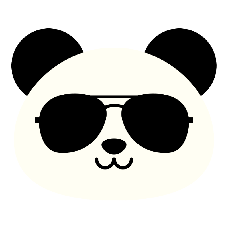 Illustration eines gezeichneten Pandas im Kawaii Stil